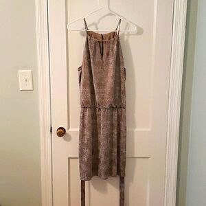 WHBM Bronze Snake Print Dress, Size L